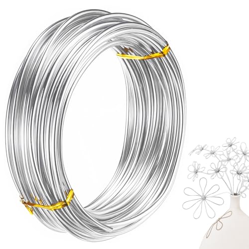 9 Gauge 50 Ft Aluminum Craft Wire, 3mm Bendable Armature Wire for Sculpting