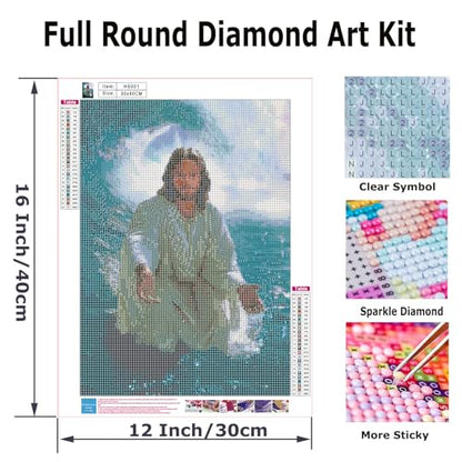 TOPCLTV Jesus Diamond Art Kits for Adults,5D Christian Diamond Painting Kit - color: HS001-1