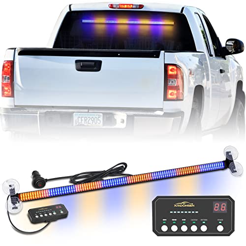XRIDONSEN 35 inch Traffic Advisor Light Bar Amber Blue Emergency lights - color: Amber/Blue