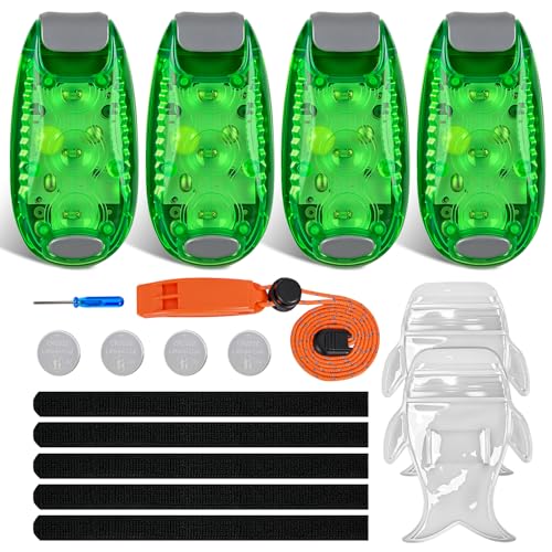 Nilight LED Safety Light 4PCS Green Marine Navigation Bike Tail Lights - color: 3LED Safety Light-Green