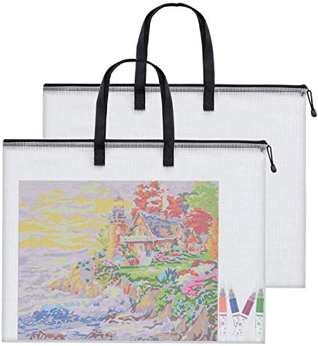 GREBSTK Art Portfolio Bag, 28x20 Inch, 2PCS Clear Poster Storage