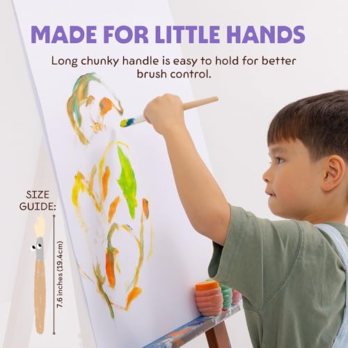 Honeysticks Jumbo Paint Brushes Set (3 Pack) - Large, Easy to Hold and Use - size: Jumbo