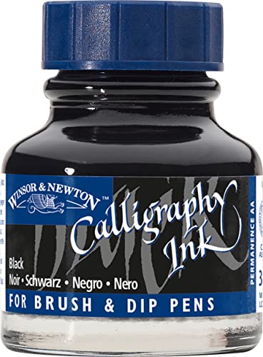 Winsor & Newton Calligraphy Ink, 30ml (1-oz) Bottle, Black - color: Black, size: 1 fl oz