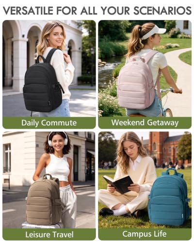 Bagstellar Laptop Backpack for Women, Lightweight College Travel Backpack - color: Sage Green