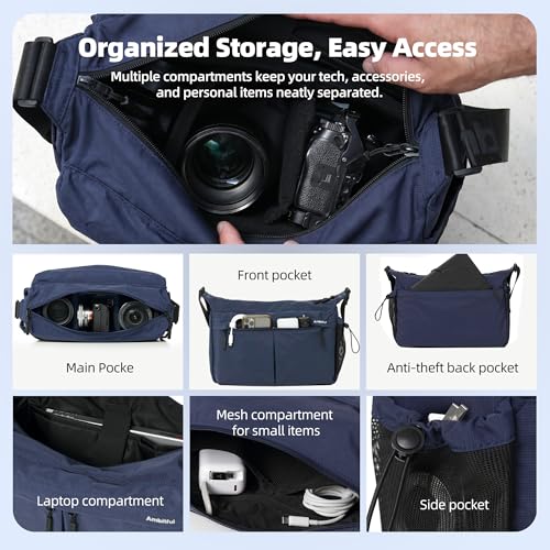 AMBITFUL Camera Messenger Bag for Photographers Shoulder bag,9L Red - color: Red