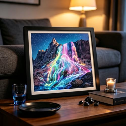 Rainbow Waterfall Diamond Painting Kit for Adults,Fantasy Diamond Art Kit - color: KM1313-1