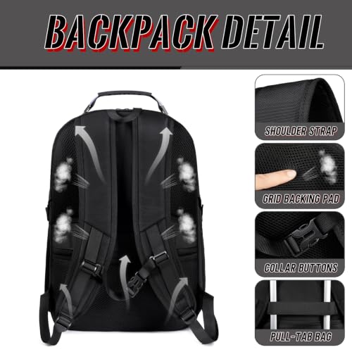 Large Travel Backpack, 17.3" Laptop Backpack, Grey - color: Grey, size: 17.3 Inch（20.4"x13.3"x10.2"）