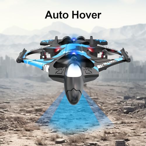 RC Plane with Camera,Build-in Screen,No Phone Needed,2 Batteries - color: screen blue