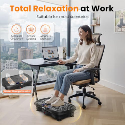 AXV Vibration Plate Exercise Machine Fitness Platform Body Vibrating Board - color: BT.PRO.DEEP