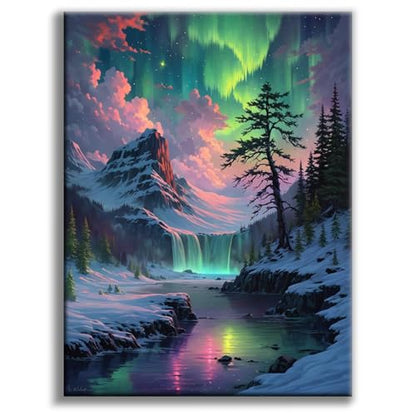 Diamond Art Kits for Adults, Aurora DIY 5D Diamond Painting for Beginners - color: BLKJDP16