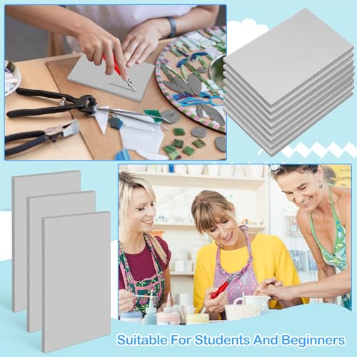 Frienda 40 Pcs Rubber Carving Blocks Linoleum Block 4"x6", Gray - color: Gray