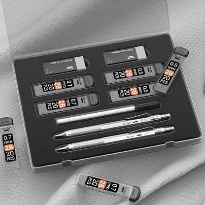Mr. Pen- Metal Mechanical Pencil Set with Lead Refills & Erasers, 2 Pack