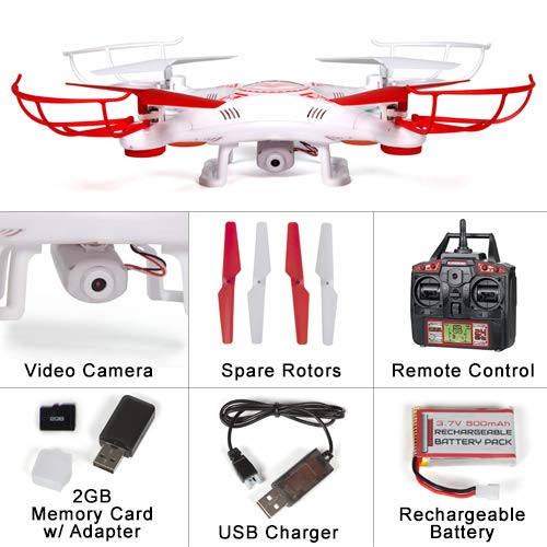 Striker 2.4GHz 4.5CH RC Spy Drone, Picture & Video Camera, Built-In Gyro