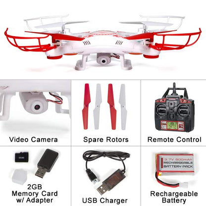 Striker 2.4GHz 4.5CH RC Spy Drone, Picture & Video Camera, Built-In Gyro