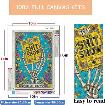 WUSARPLY Skull Diamond Painting Kits for Beginner Adults - color: YH025