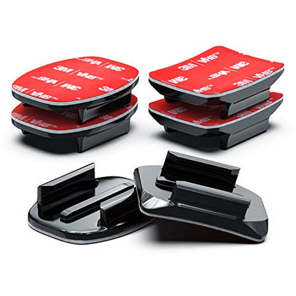 Helmet Adhesive Mounts Curved Sticky Flat Attachment for GoPro - color: 6 Packs
