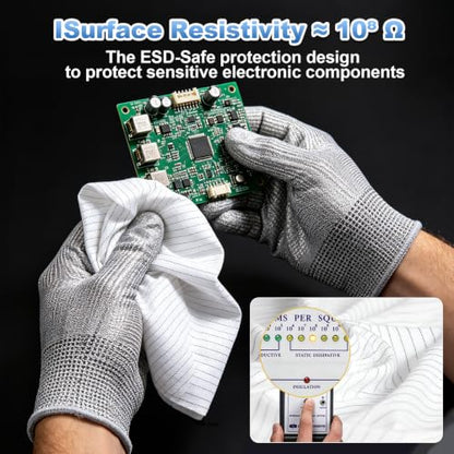 9" x 9" Anti-Static & Microfiber Wipes (100 Pcs, 200GSM) - size: 9" x 9" (Pack of 100)