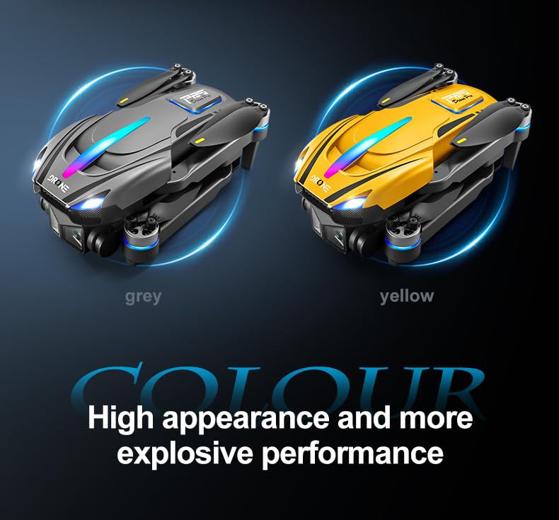 Drone with Camera 1080P HD, Brushless motor FPV Foldable Drone for Adults ，One-Key Take Off/Landing, Intelligent obstacle avoidance，360° Flips, Headless Mode，Optical Flow Positioning