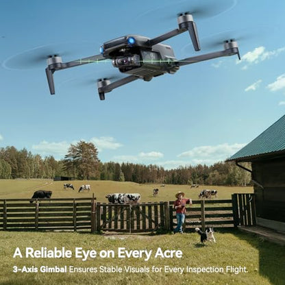 Ruko U11MINI 4K (RC3) Camera Drone for Adults with 5.5" Touchscreen Remote - color: Updated Black
