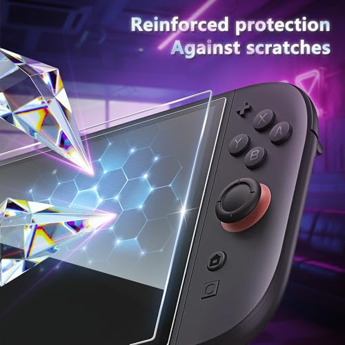 JZG 2 Pack Tempered Glass Screen Protector for Nintendo Switch 2 (2025), Auto Alignment Kit, Bubble Free Installation, Touch Sensitive, Ultra Clear HD Anti Scratch, Dust Removal