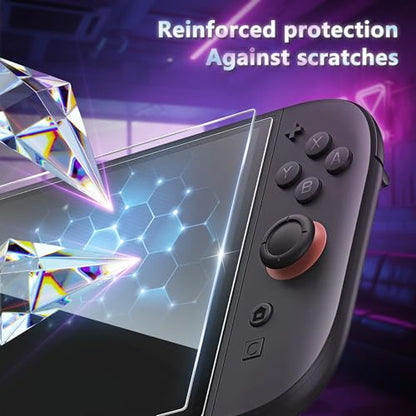 JZG 2 Pack Tempered Glass Screen Protector for Nintendo Switch 2 (2025), Auto Alignment Kit, Bubble Free Installation, Touch Sensitive, Ultra Clear HD Anti Scratch, Dust Removal