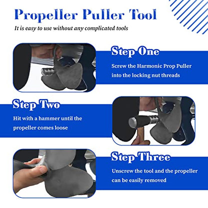 Prop Puller Tool for Inboard Boats, Compatible with 1" & 1 1/8" Propeller Shafts, Efficient Propeller Removal, Time-Saving & Cost-Effective Maintenance