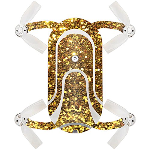 MightySkins Skin Compatible with ZEROTECH Dobby Pocket Drone – Gold Tiles | Protective, Durable, and Unique Vinyl Decal wrap Cover | Easy to Apply, Remove, and Change Styles | Made in The USA - color: Gold Tiles