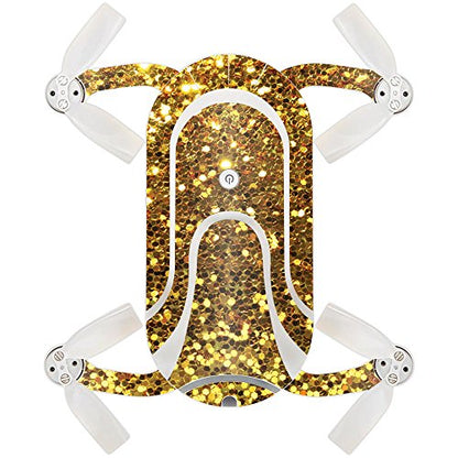 MightySkins Skin Compatible with ZEROTECH Dobby Pocket Drone – Gold Tiles | Protective, Durable, and Unique Vinyl Decal wrap Cover | Easy to Apply, Remove, and Change Styles | Made in The USA - color: Gold Tiles