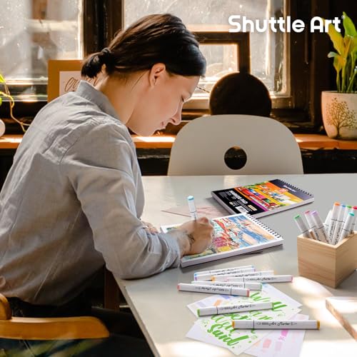 Shuttle Art Marker Pad, 70 Sheets, Spiral-Bound, 12”x9”, 110LB/180GSM Paper - size: 12x9 inch