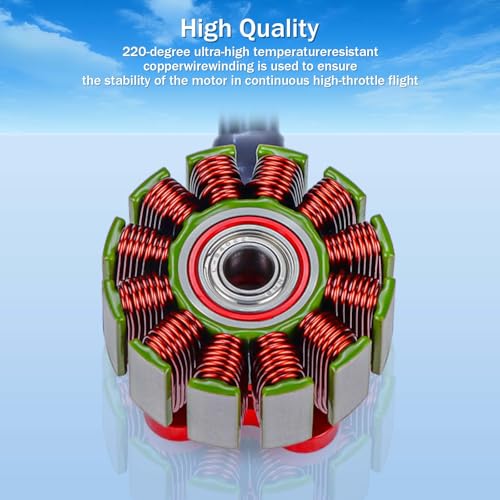 Surpass Hobby S2807 Outrunner Brushless Motor 6S 1300KV Drone Motor for 6-7inch Long Range FPV Racing Drone Freestyle FPV Drone Quadcopter (1300KV 1Pcs) - size: 1300kv-1pack