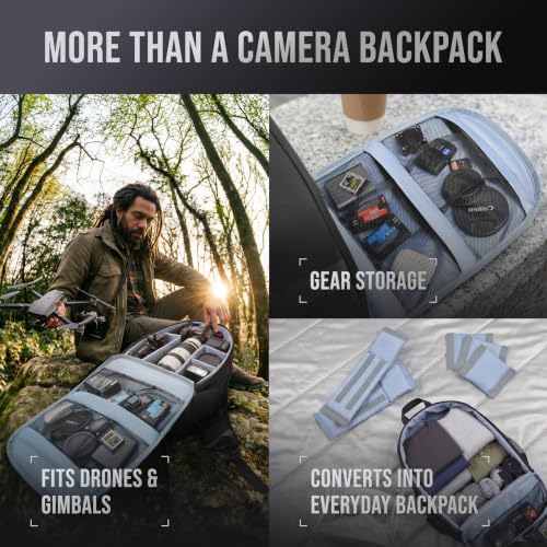 9L Camera Backpack for DSLR & Mirrorless Cameras, Laptop & Tripod