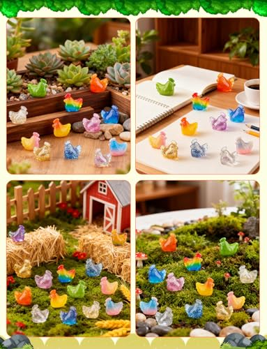 Mini Cute Chicken Figurines Silicone Mold - color: 1 Pc Chicken White
