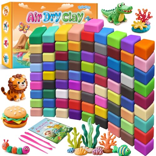 Air Dry Clay 82 Colors, Modeling Magic Clay Gift for Kids - color: 82 Colors