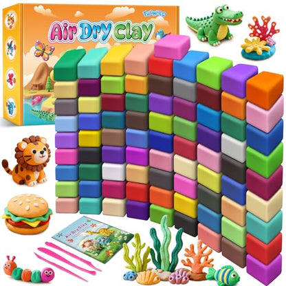 Air Dry Clay 82 Colors, Modeling Magic Clay Gift for Kids - color: 82 Colors