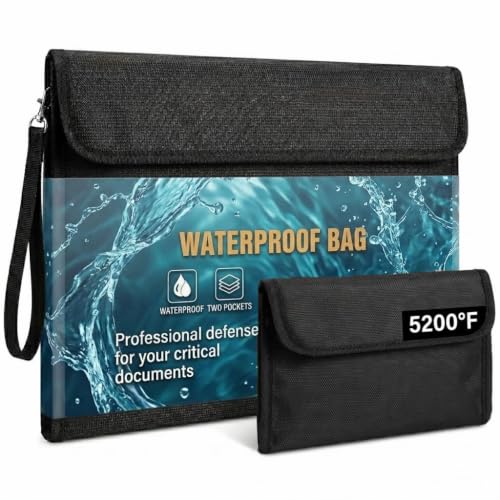SUREMAX Waterproof Document Bag Set of 2, 15 x 11 in & 7.5 x 4 in