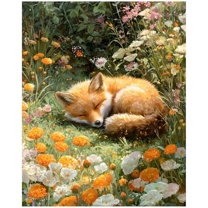XTCIXAL Paint by Numbers Kit for Adults, Fox, 16X20 Inch - color: 18-Fox