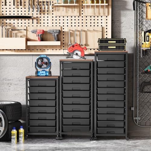 SYKIARIOL Rolling Cart with 12 Drawers,Black - color: Black, size: 12 Drawers