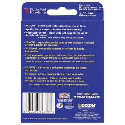 Prang Payons Watercolor Crayons, Assorted, 8/Pack, 6 Packs, 48 Payons Total - style: Box of 8, 6-Pack