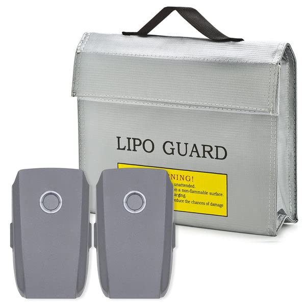 ExpertPower Replacement Battery for DJI Mavic 2 with Safety Bag - Includes Two Packs of Intelligent Flight Battery and One Fireproof Storage Bag - size: 2 Battery + Safety Bag