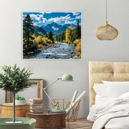 askkqtx Landscape Paint by Numbers Kit for Adults Frameless 16x20 Inch