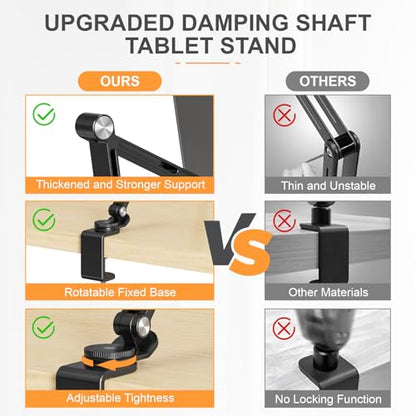 Houele Tablet Stand Holder iPad Stand for Desk iPad Desk Mount - color: Black