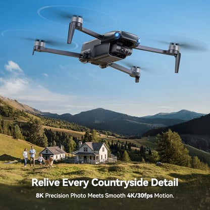 Ruko U11MINI 4K (RC3) Camera Drone for Adults with 5.5" Touchscreen Remote - color: Updated Black