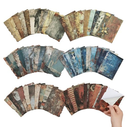 Dizdkizd 60 Sheets Vintage Scrapbook Paper Junk Journal Sticker Set