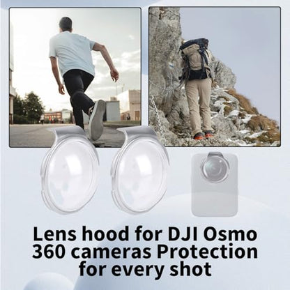 2pcs Lens Guards for DJI Osmo 360 Camera, Optical Tempered Glass Lens Protector Cover 9H Hardness High Transmittance for Camera Accessories