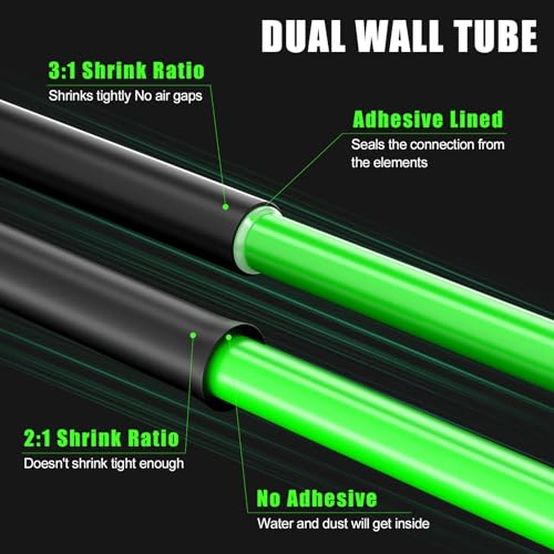 2 Inch 3:1 Large Marine Grade Adhesive Lined Heat Shrink Tubing Wire Wrap - size: 2Inch-8Ft