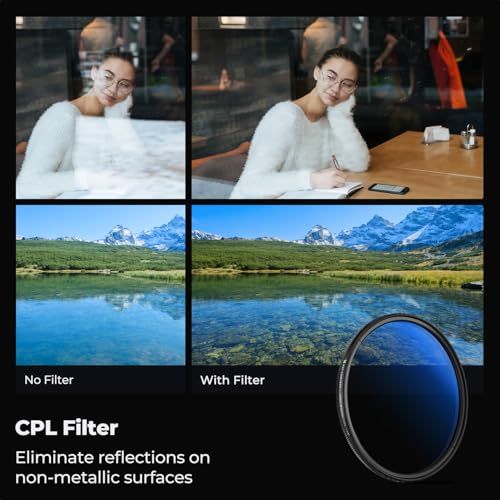 K&F Concept 52mm Circular Polarizing Lens Filter Optical Glass CPL Filter - size: 52mm