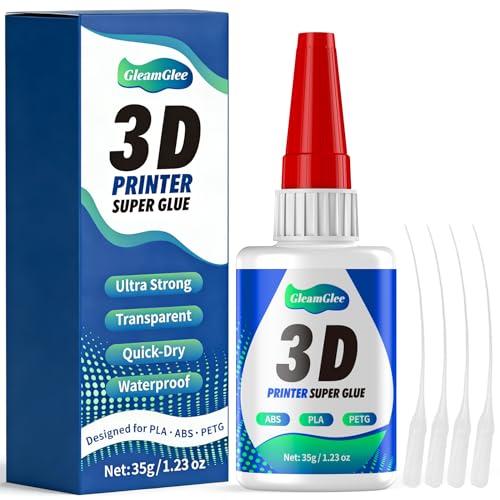 3D Printing Super Glue for PLA, ABS & PETG, 1.23 oz