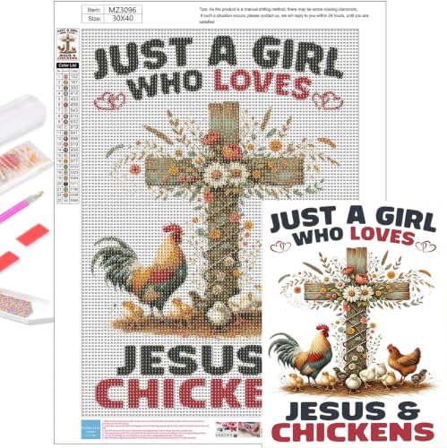Axquilon Cross Diamond Art Kits for Adults 12x16 inch - color: Cross