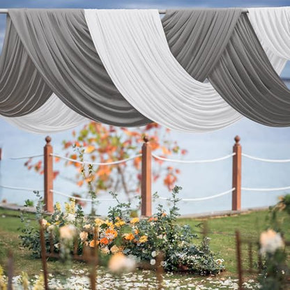 Horbaunal 4-Way Stretch Mesh Fabric by The Yard, Light Grey 1 Yard - color: Light Grey, size: 1 Yard