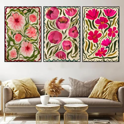 Axquilon 3 Packs Framed Paint by Numbers Kit for Adults 8x10in - color: 3 Pack Flowers with Easel